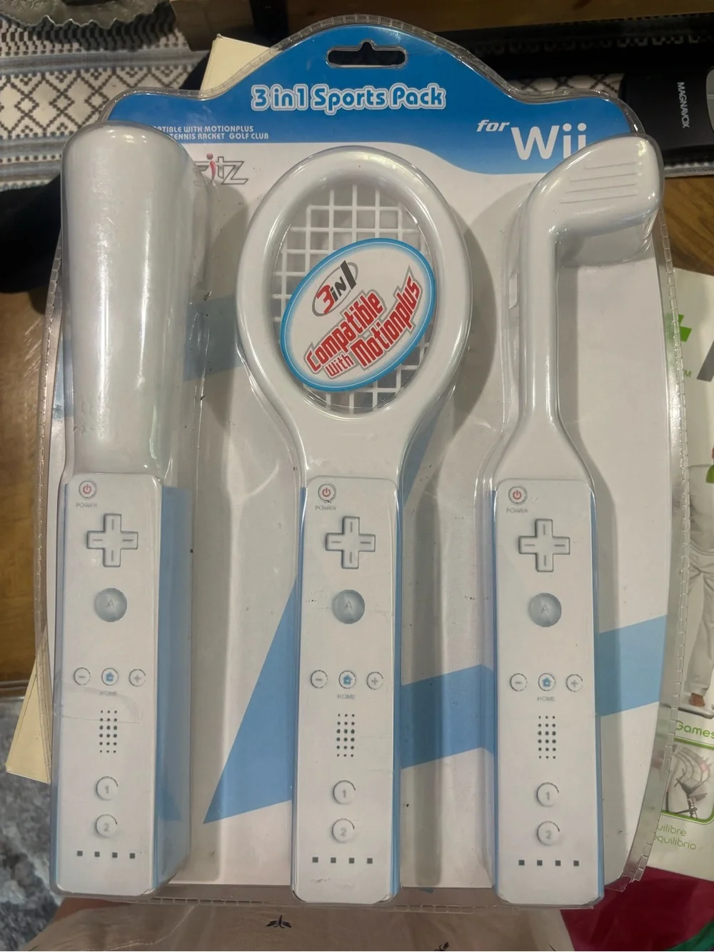 New Sealed White 3-in-1 Sports Pack for Wii - Motion Controller Accessories